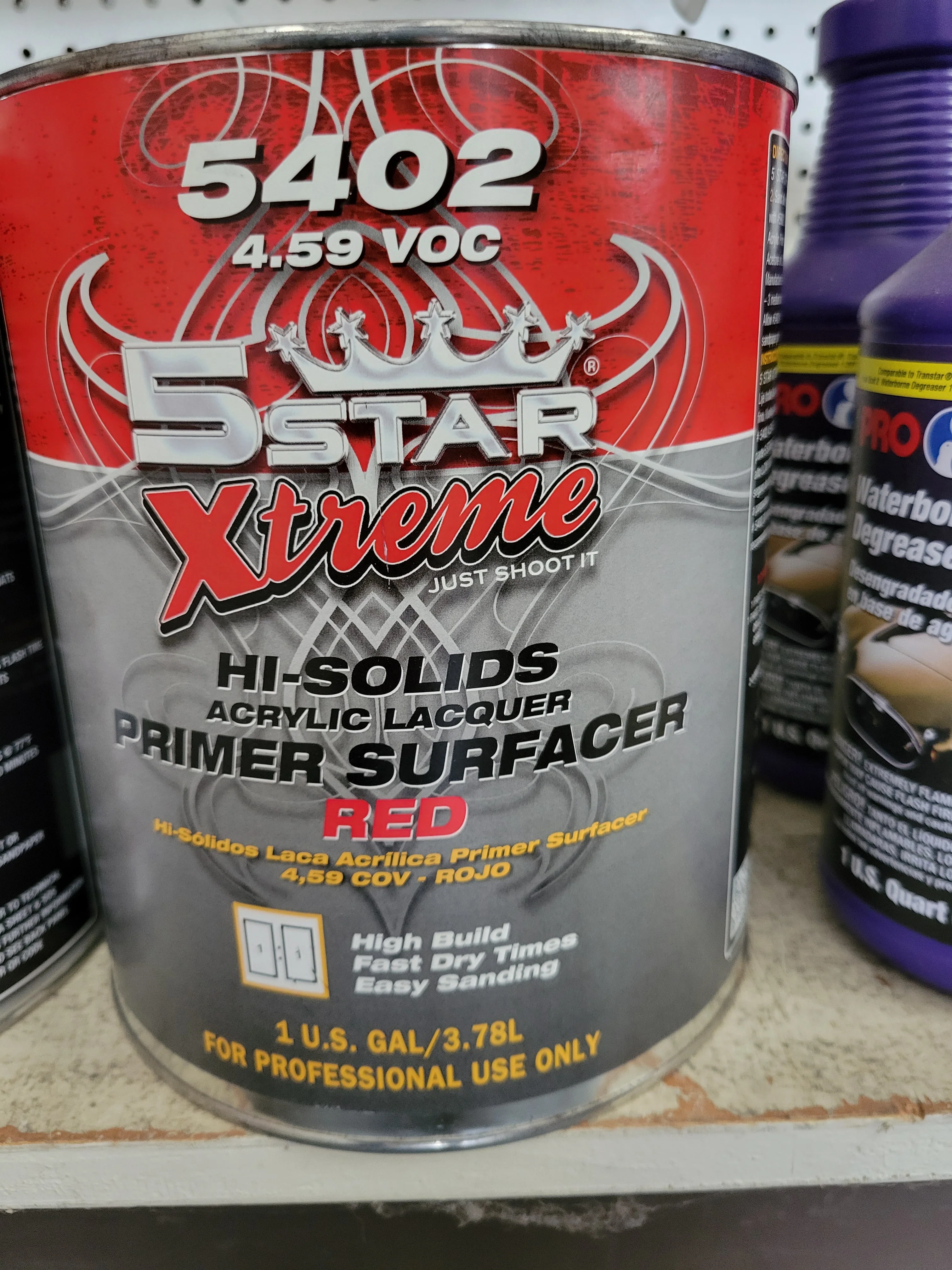Copy of 5 Star Xtreme 5402 Lacquer Primer 4.58 VOC 1Gal Primer Only Red - John Pierce Auto Care