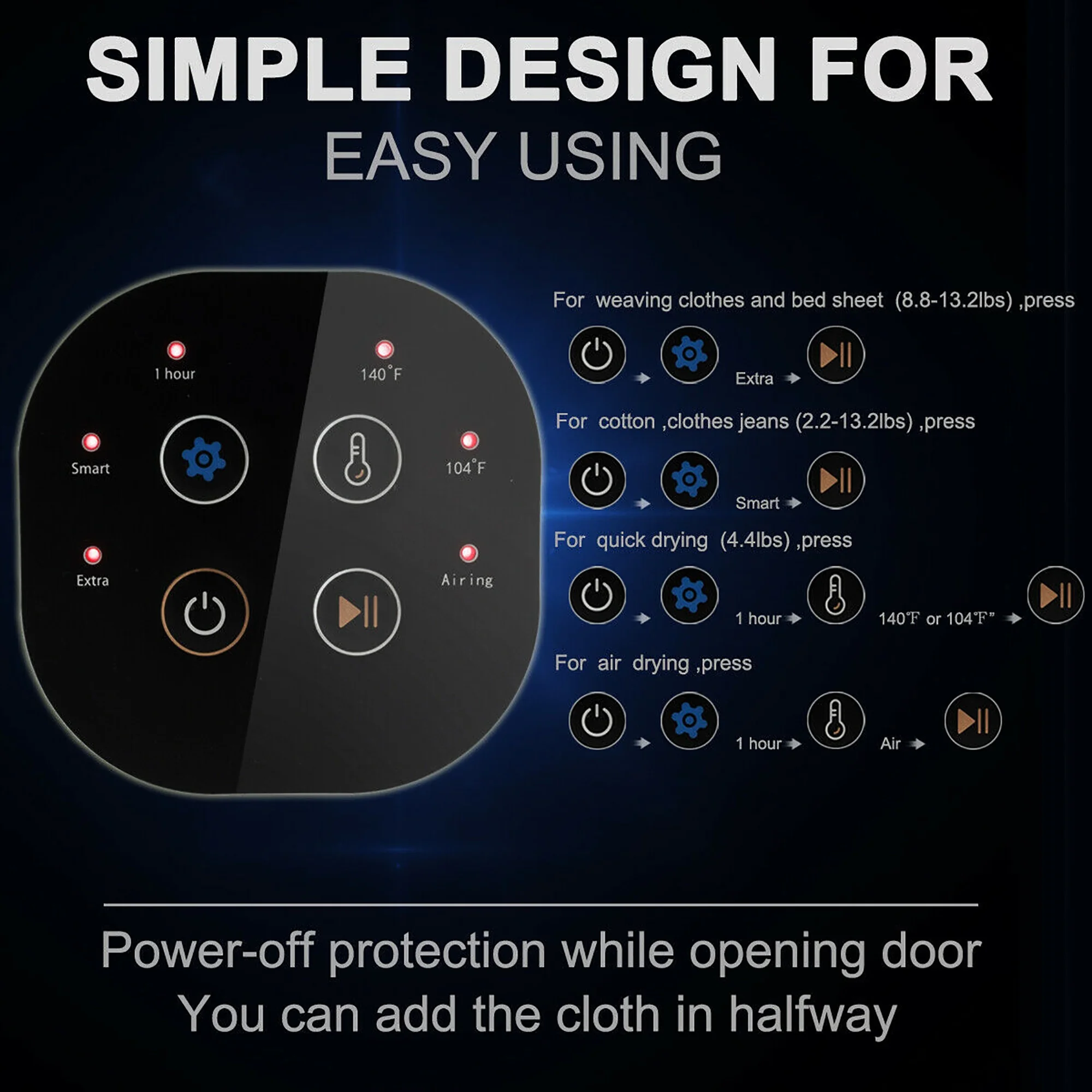 Costway 1700W Portable Clothes Dryer Electric Tumble Laundry Dryer Stainless Steel Tub 13.2 lbs /3.22 Cu.Ft - John Pierce Auto Care