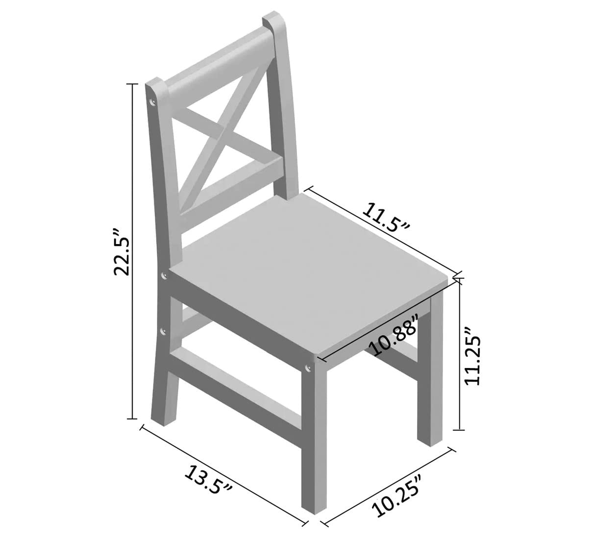 EHemco Solid Wood Kids Table and Chair Furniture Set - John Pierce Auto Care