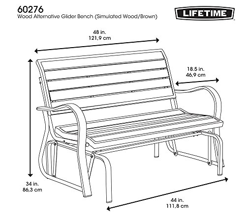 Lifetime 60276 Glider Bench Harbor - John Pierce Auto Care
