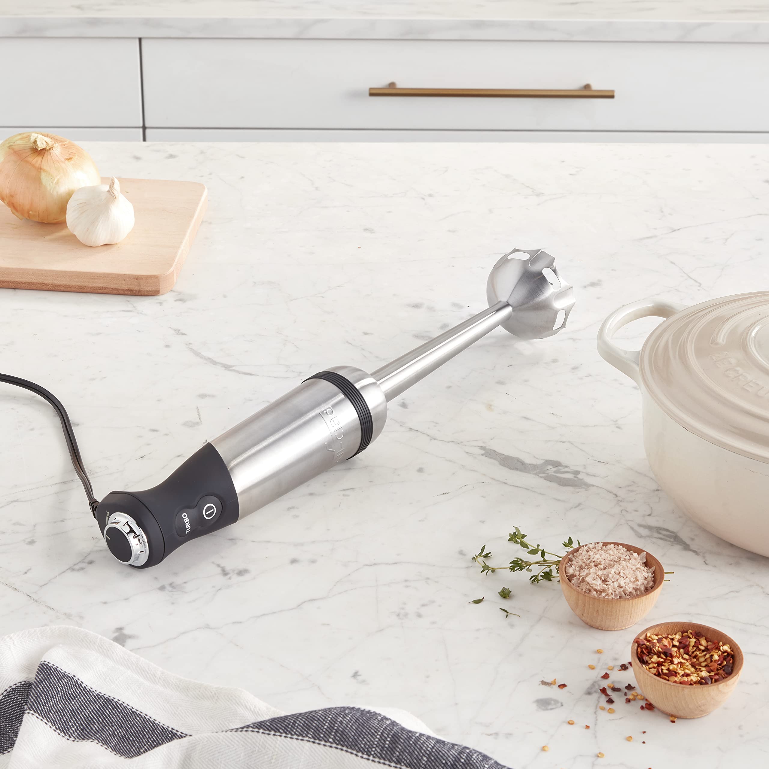 All-Clad 600-Watt Stainless Steel Immersion Blender with Detachable Shaft - John Pierce Auto Care