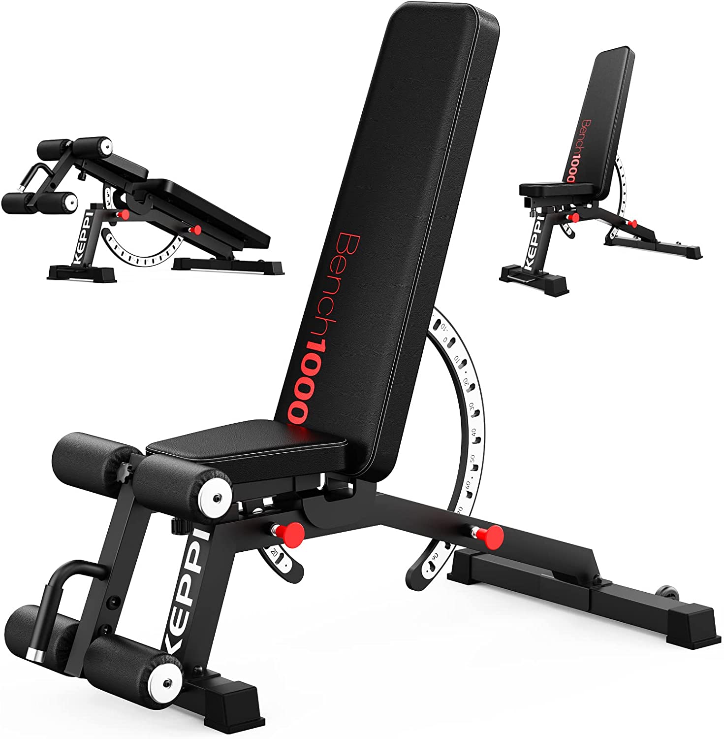 Keppi 1200LB Heavy-Duty Adjustable Workout Weight Bench - John Pierce Auto Care