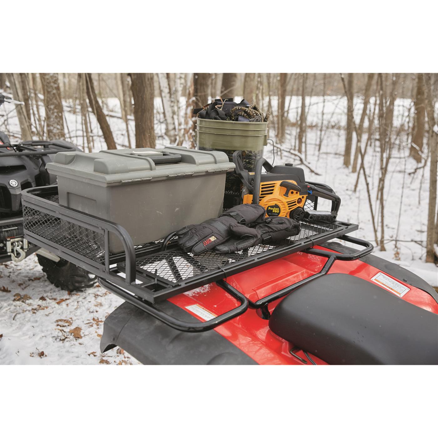 Guide Gear Universal ATV Front and Rear Cargo Basket Set, Luggage Carrier Racks, Heavy-Duty Steel Mesh, 2 Piece - John Pierce Auto Care