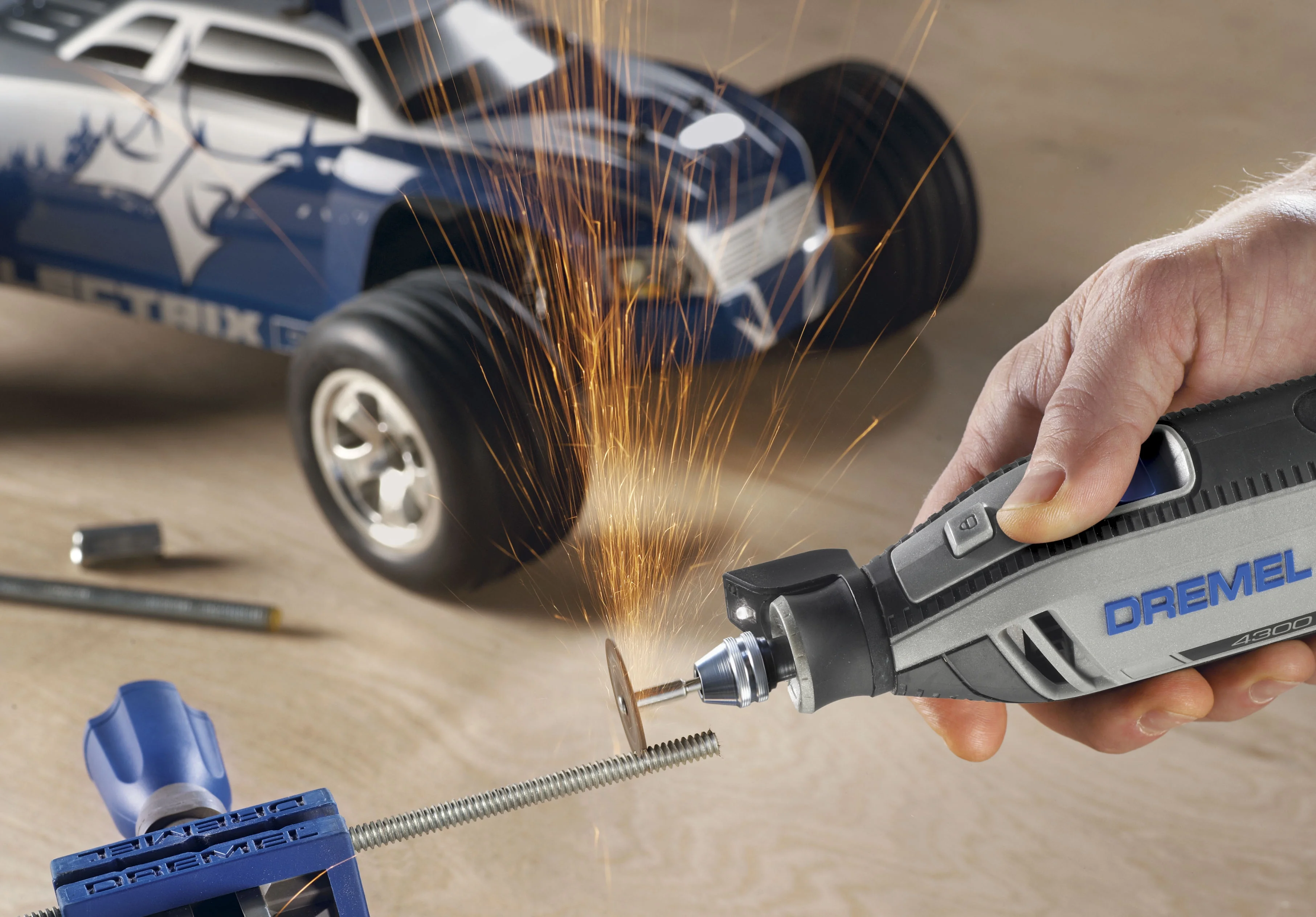 Dremel 4300-9/64 Corded Variable Speed Rotary Tool Kit with Flex Shaft and Hard Storage Case, High Power & Performance, Variable Speed - Engraver, Etcher, Sander, and Polisher - John Pierce Auto Care