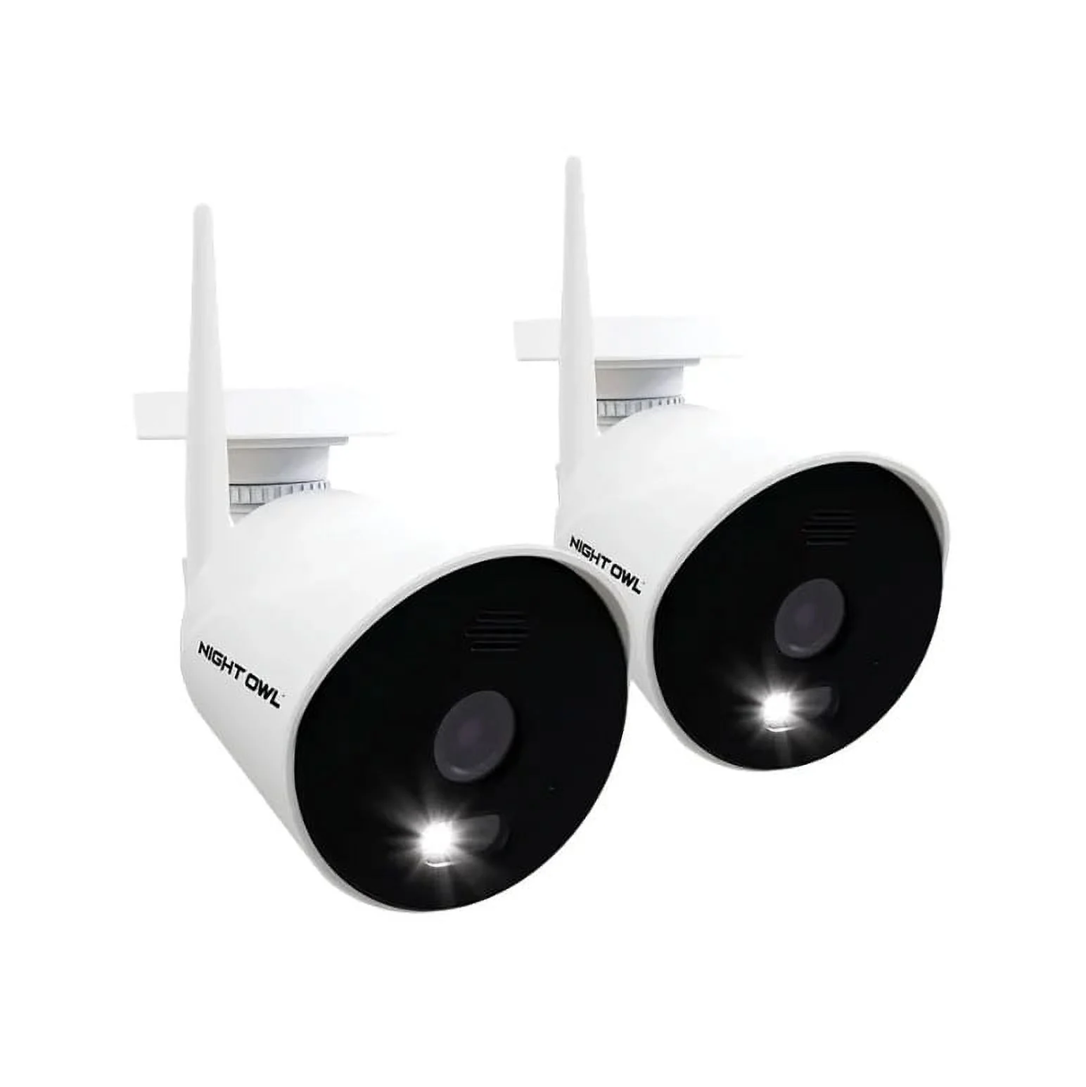 Night Owl Plug In Wireless 1080p Spotlight Cameras with 2-Way Audio and Audio Alerts and Sirens - 2 Pack - White - John Pierce Auto Care