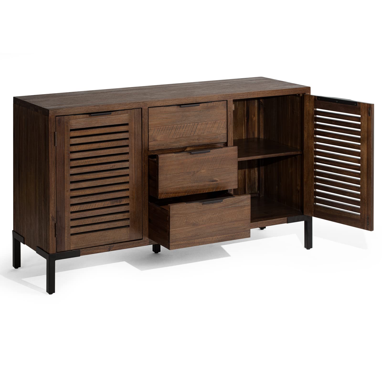 Bme Arcadia Premium Solid Wood Buffet Sideboard Cabinet - John Pierce Auto Care