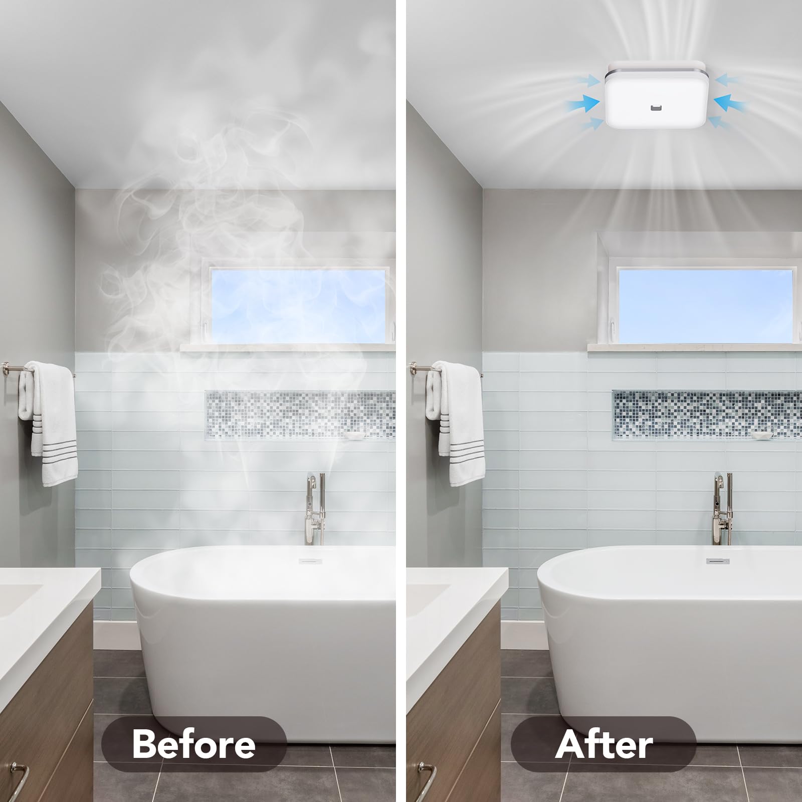 OREiN 100 CFM Bathroom Exhaust Fan with Integrated LED Light - John Pierce Auto Care