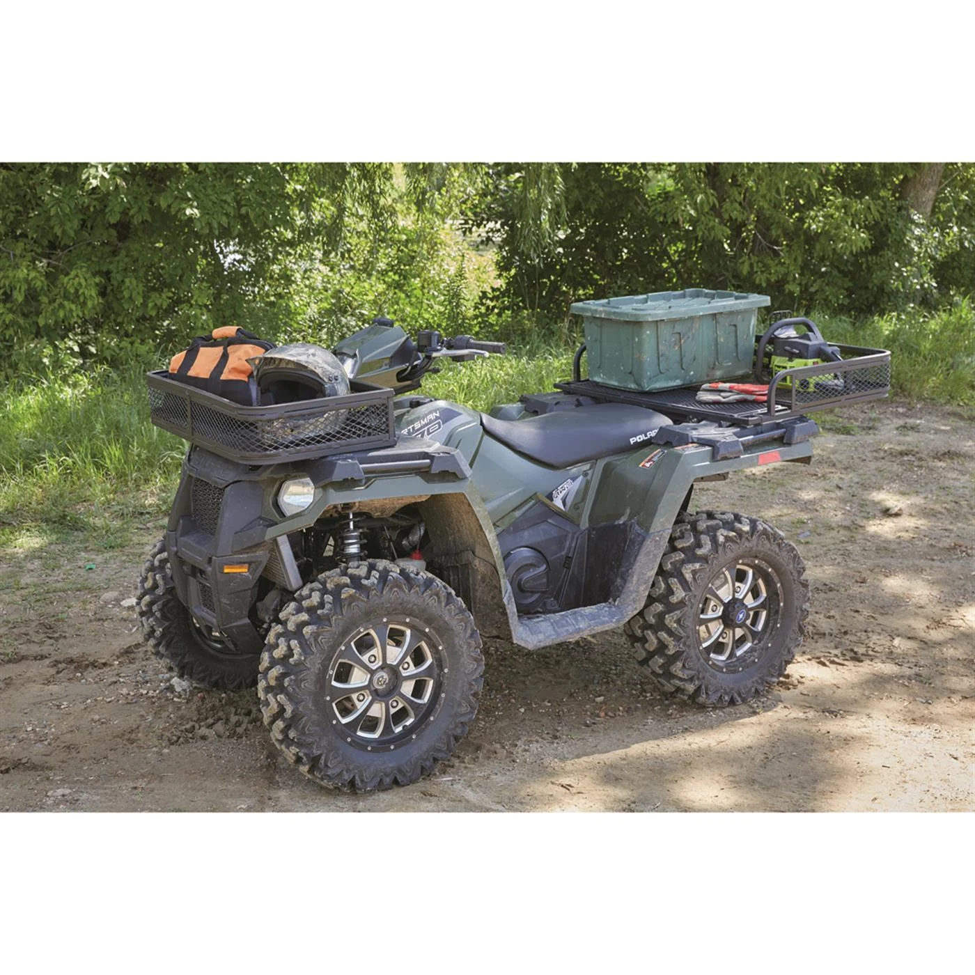 Guide Gear Universal ATV Front and Rear Cargo Basket Set, Luggage Carrier Racks, Heavy-Duty Steel Mesh, 2 Piece - John Pierce Auto Care