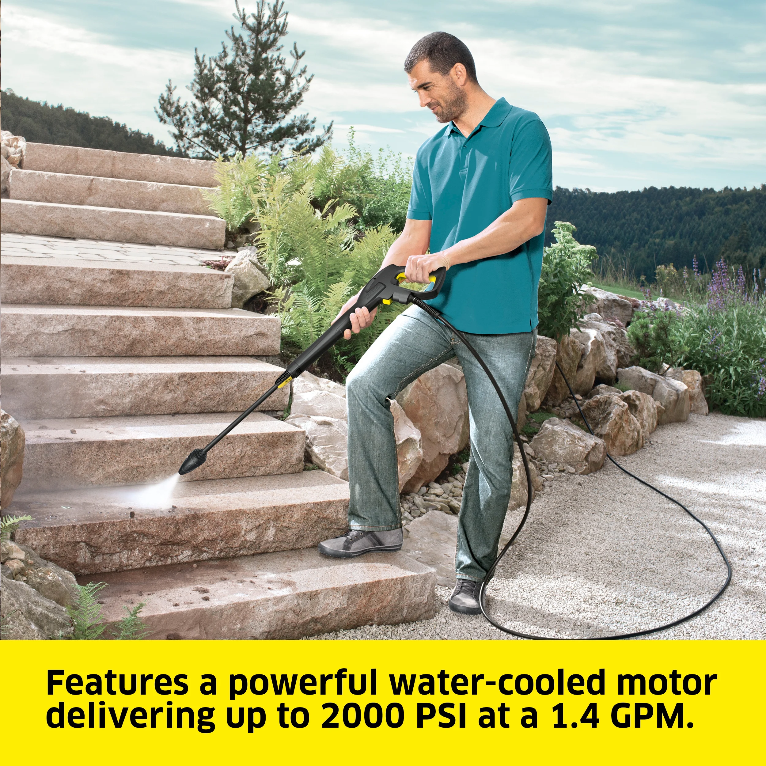 Karcher K5 Premium Pressure Washer with Hose Reel, 2000 PSI, 1.45 GPM - John Pierce Auto Care