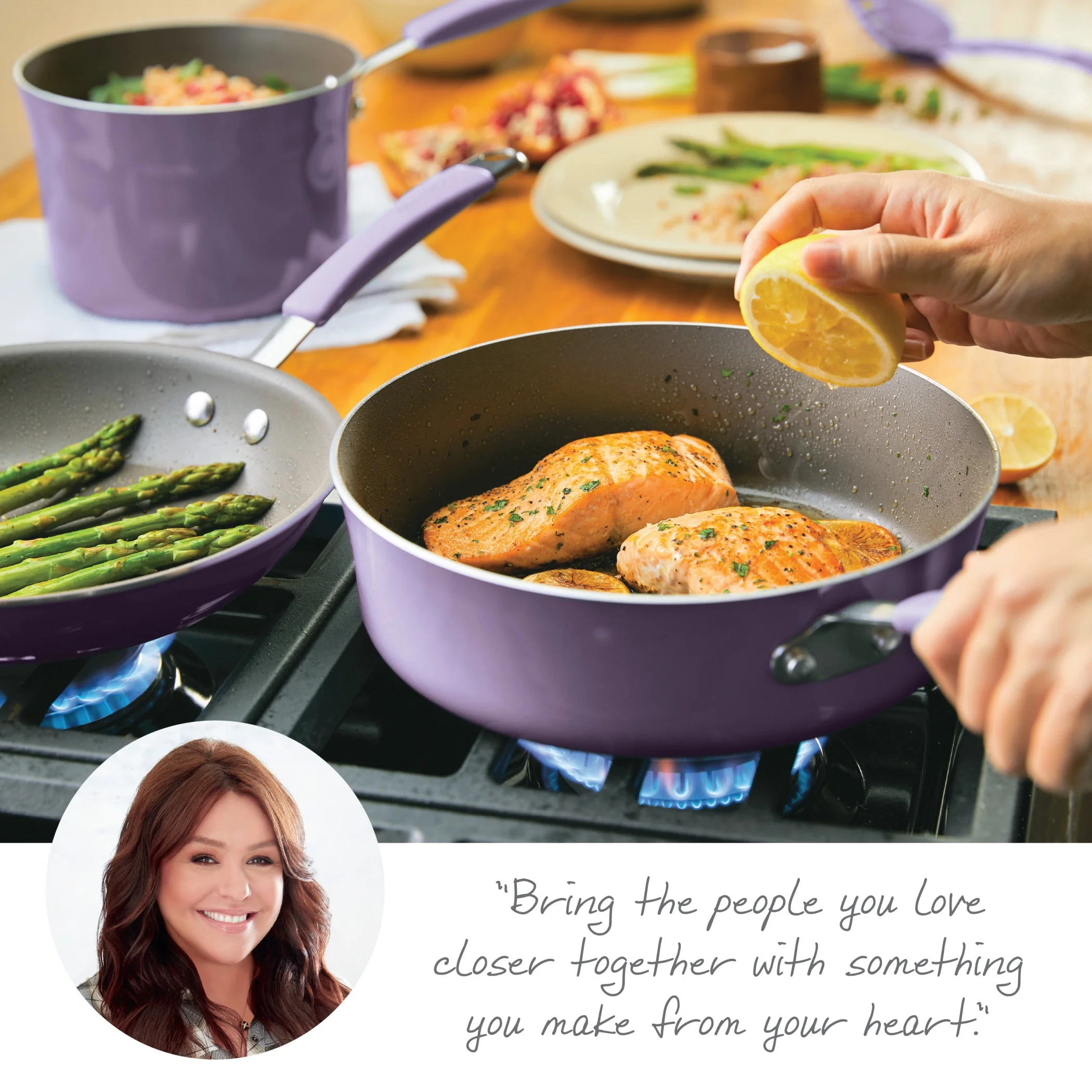 Rachael Ray Cucina 12pc Hard Porcelain Enamel Nonstick Cookware Pots and Pans Set, Lavender Purple - John Pierce Auto Care