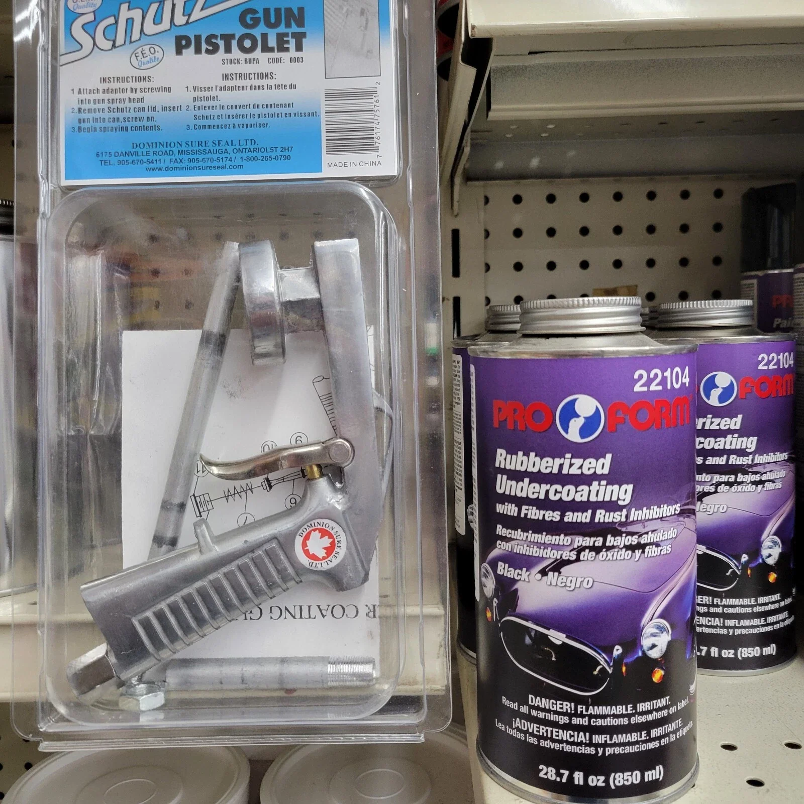 Dominion Sure Seal Schutz Spray Gun with one 28 OZ can Pro Form Undercoating 22104 - John Pierce Auto Care