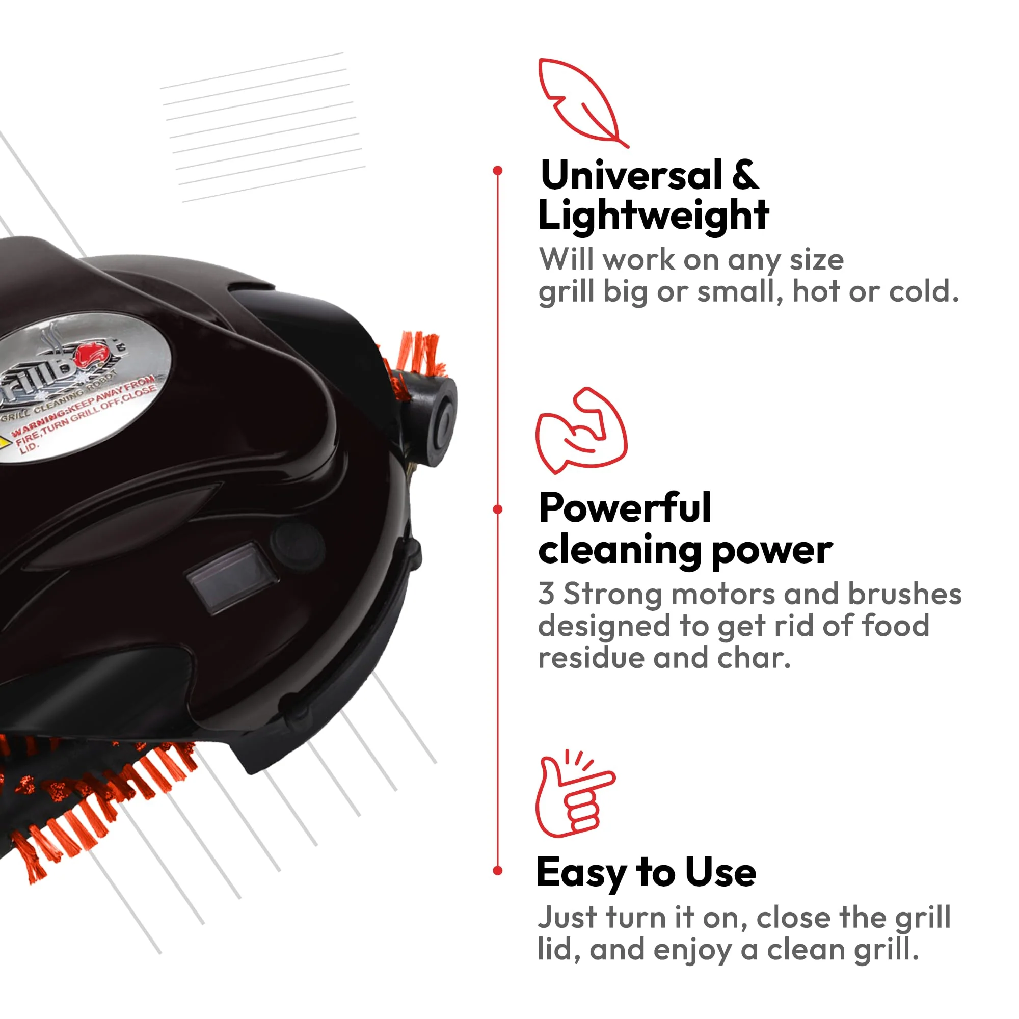 Grillbot Automatic Grill Cleaning Robot with Storage Case - John Pierce Auto Care