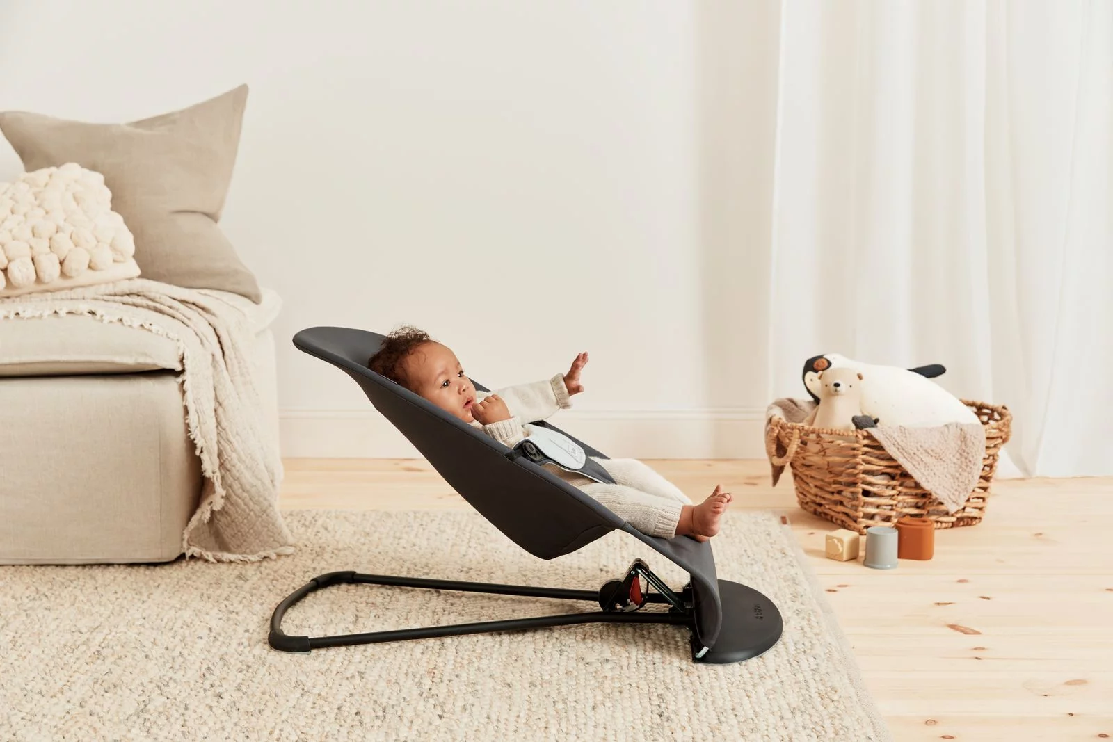 BabyBjorn Bouncer Balance Soft in Dark Grey/Light Grey - John Pierce Auto Care