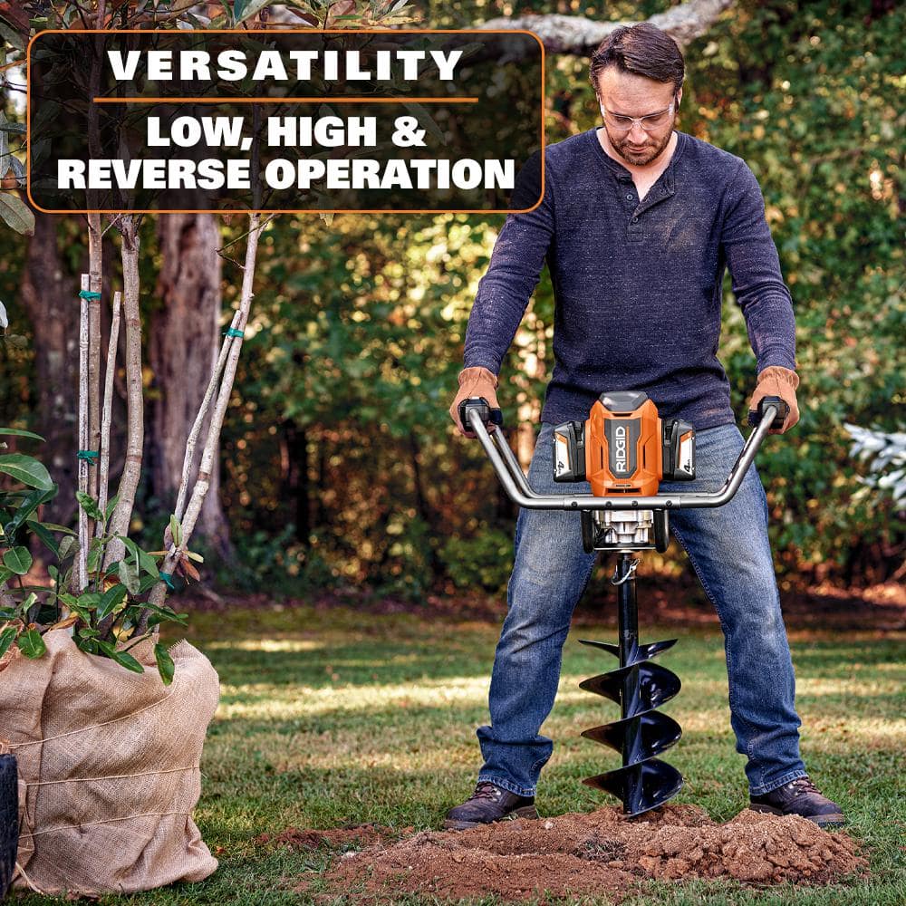 Ridgid 18V Cordless Earth Auger with 8-Inch Auger Bit Kit - John Pierce Auto Care