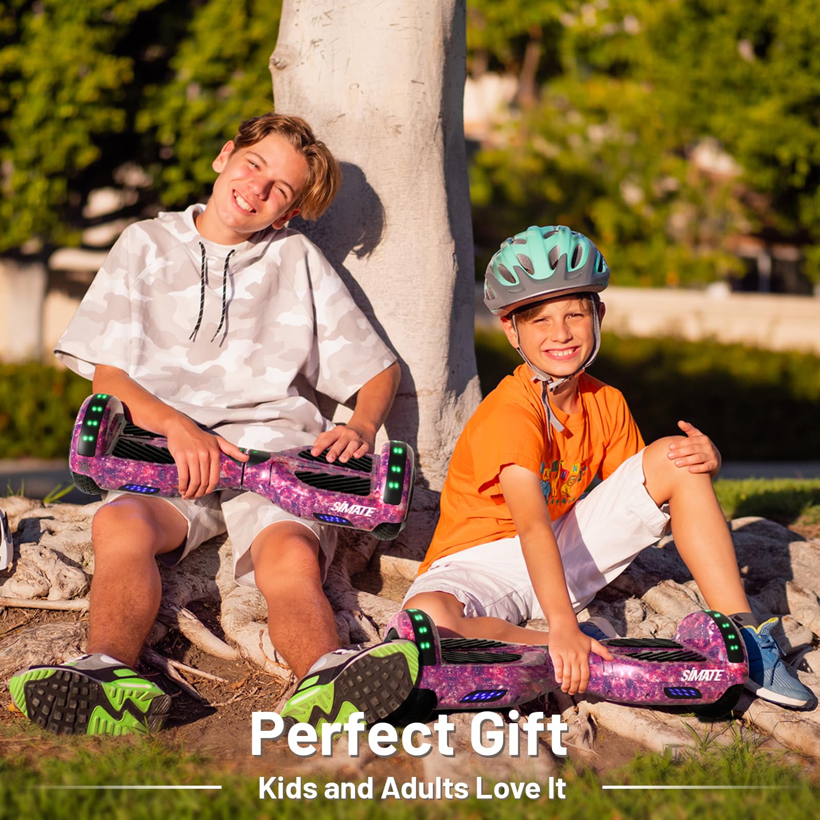 SIMATE Self-Balancing Hoverboard with Bluetooth and LED Lights - John Pierce Auto Care