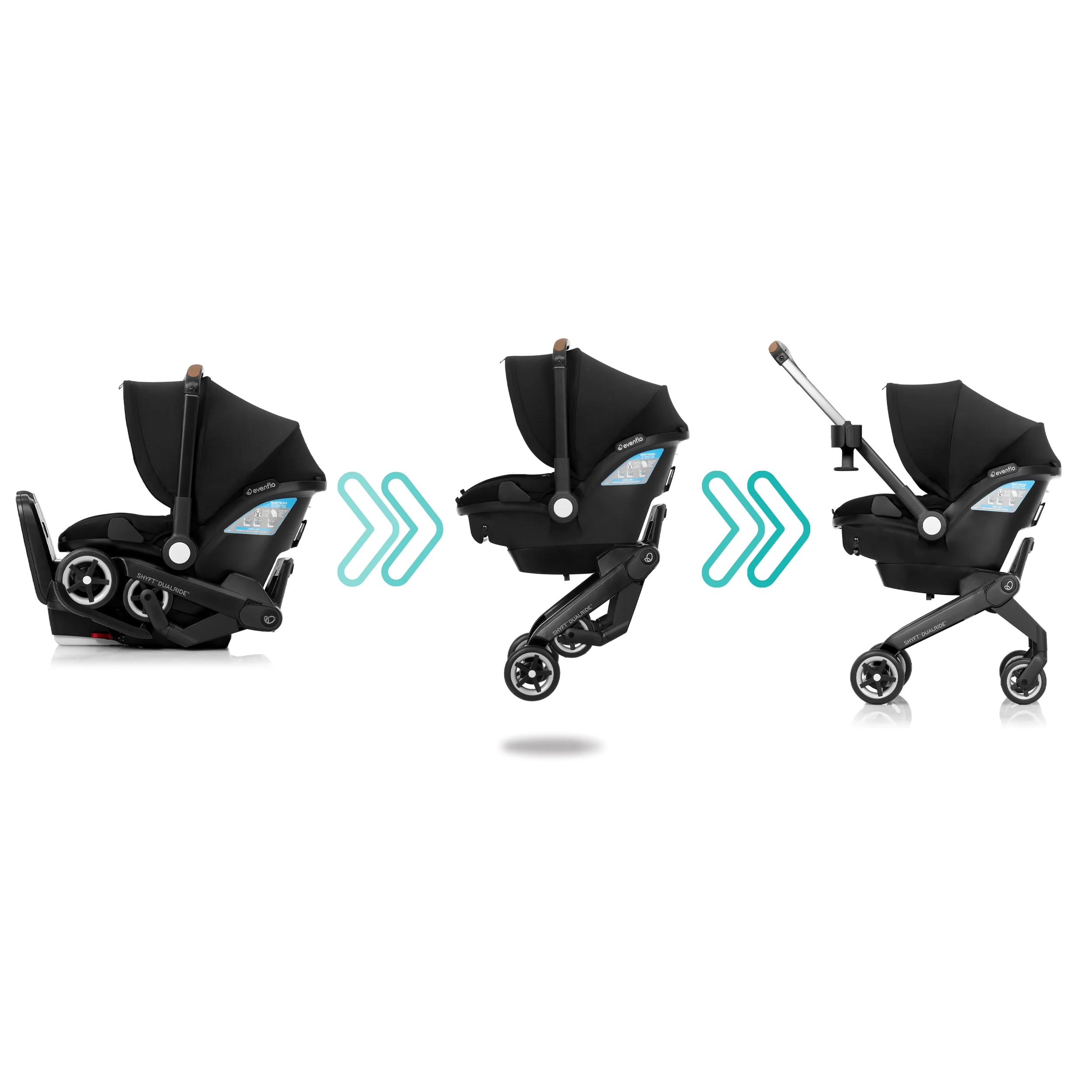 Shyft DualRide with Carryall Storage Infant Car Seat and Stroller Combo (Durham Green) - John Pierce Auto Care