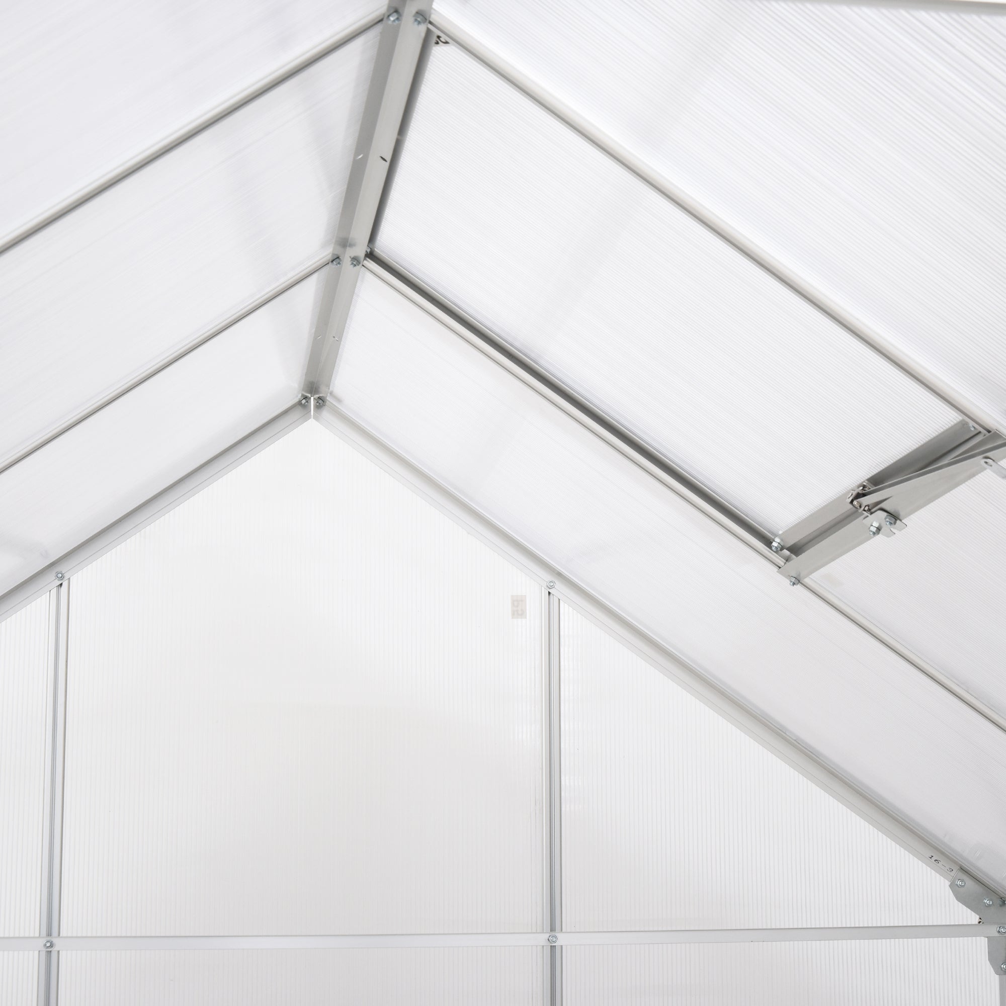 Outsunny 6x6-Foot Polycarbonate Greenhouse Kit with Aluminum Frame - John Pierce Auto Care