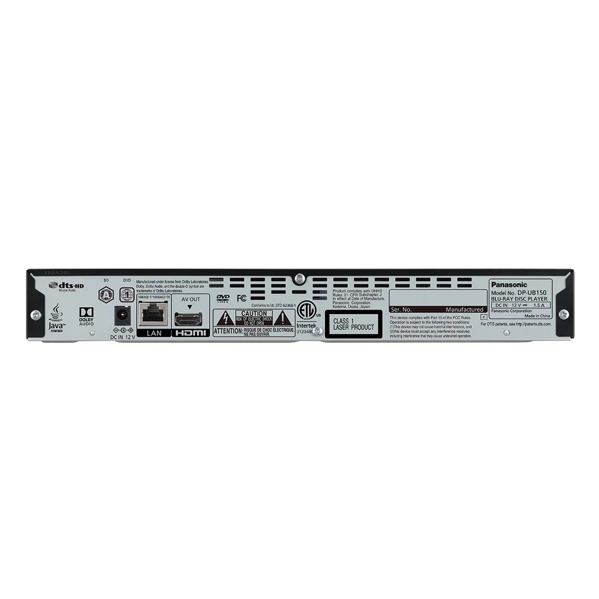 Panasonic 4K Blu Ray Player, Ultra HD Premium Video Playback and Hi-Res Audio - DP-UB150-K - John Pierce Auto Care