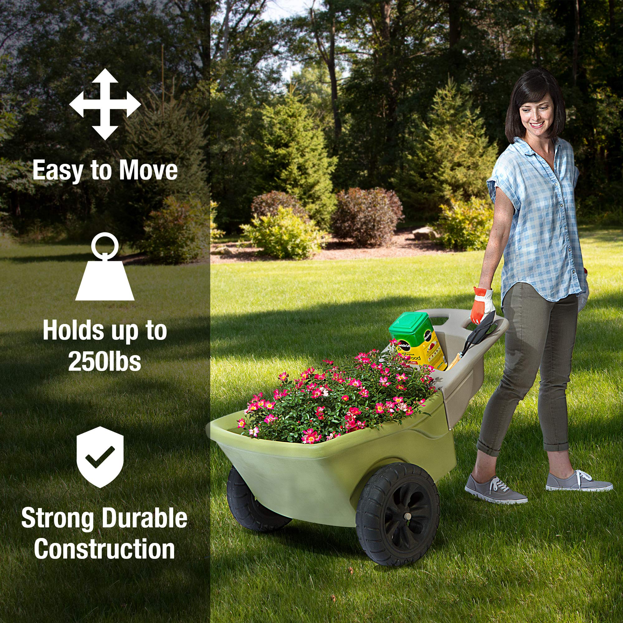 Simplay3 Easy Haul Plastic Wheelbarrow with Tool Tray - John Pierce Auto Care