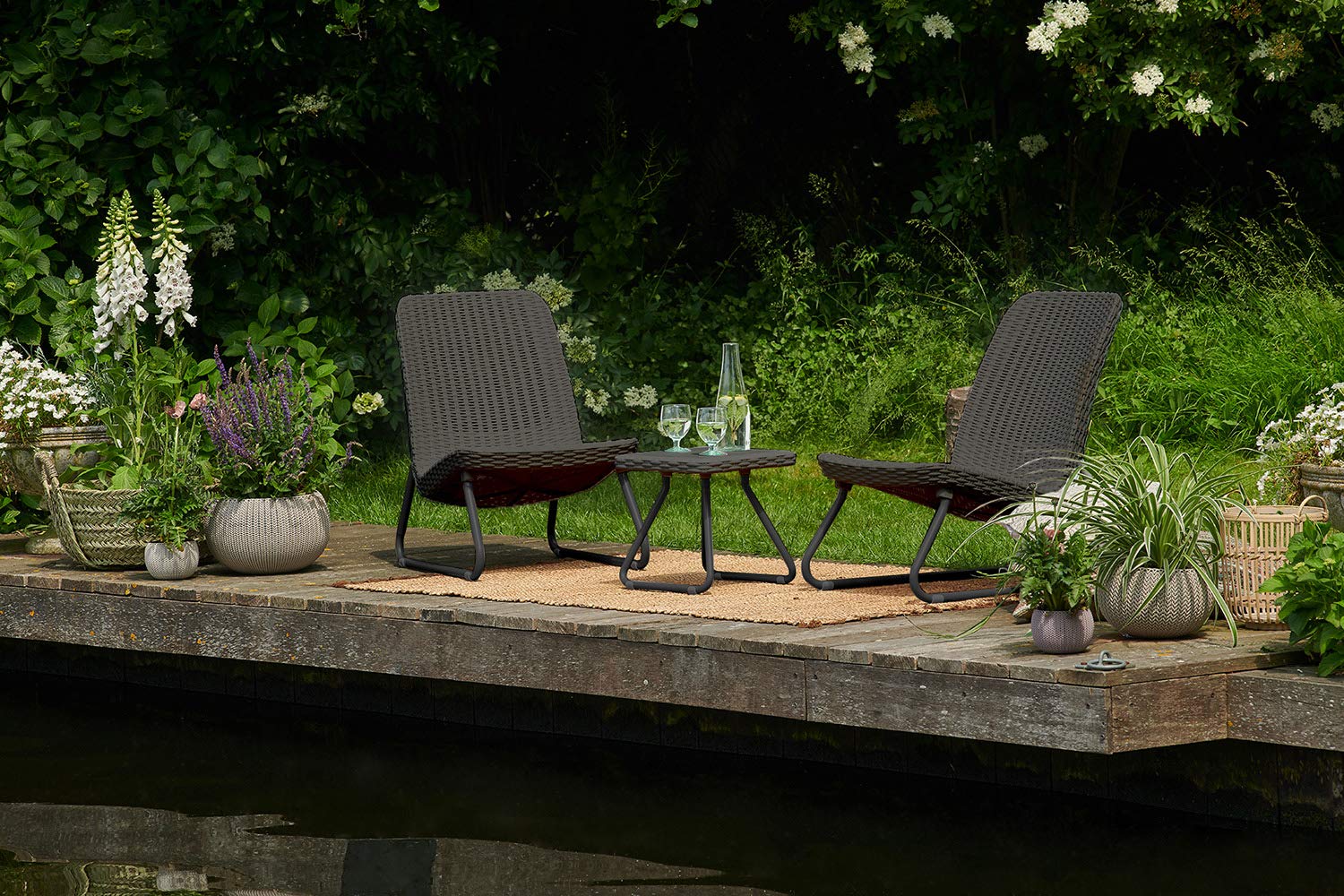 Keter Rio 3-Piece Resin Wicker Patio Furniture Set - John Pierce Auto Care