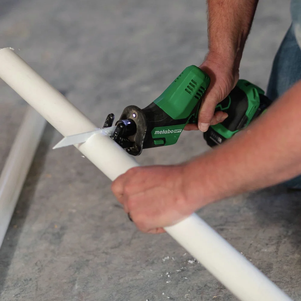 Metabo HPT 18V MultiVolt Cordless Reciprocating Saw | One-Handed Design | 3,200 Strokes Per Minute | Accepts Reciprocating or Jig Saw Blades | Lifetime Tool Warranty | CR18DAQ4 - John Pierce Auto Care