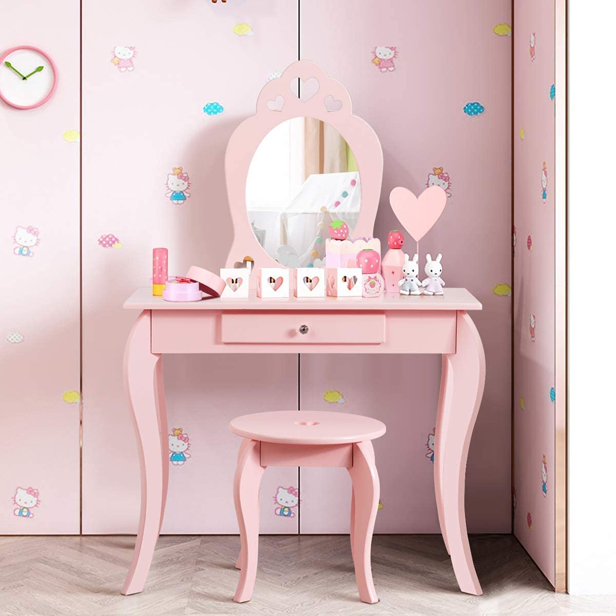 Fireflowery Princess Pretend Vanity Set with Detachable Mirror - John Pierce Auto Care