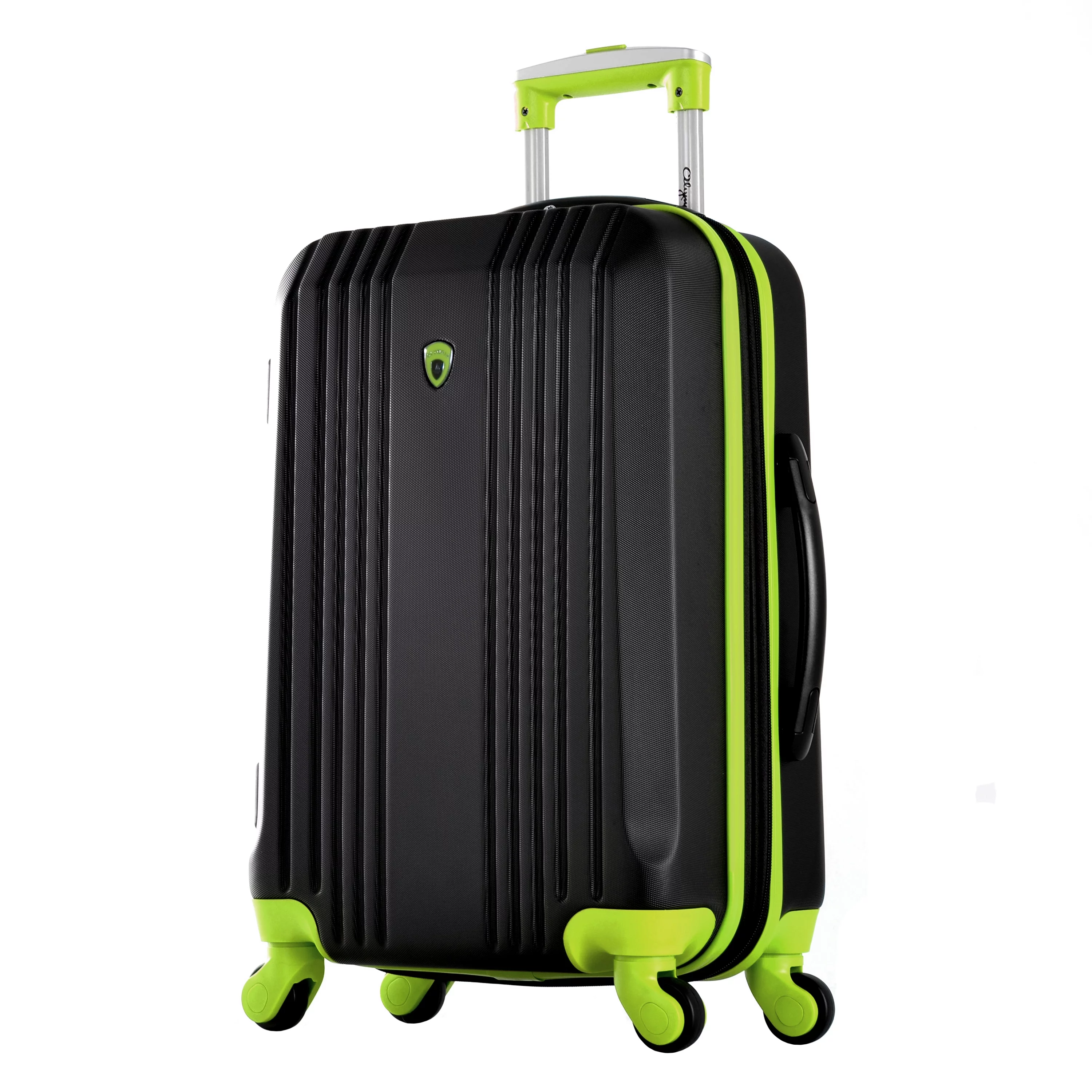 Olympia U.S.A. Apache 3-Piece Expandable Hardcase Luggage Set with Spinner Wheels, Black/Lime - John Pierce Auto Care
