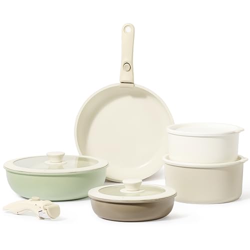 CAROTE 11-Piece Nonstick Cookware Set with Detachable Handle - John Pierce Auto Care
