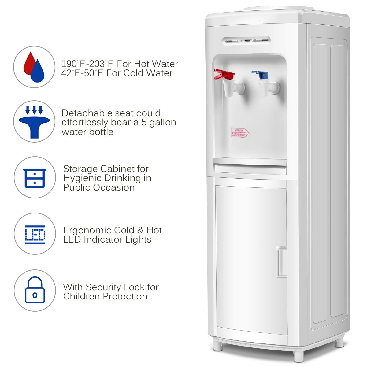 Giantex Electric Loading Hot and Cold Water Dispenser - John Pierce Auto Care