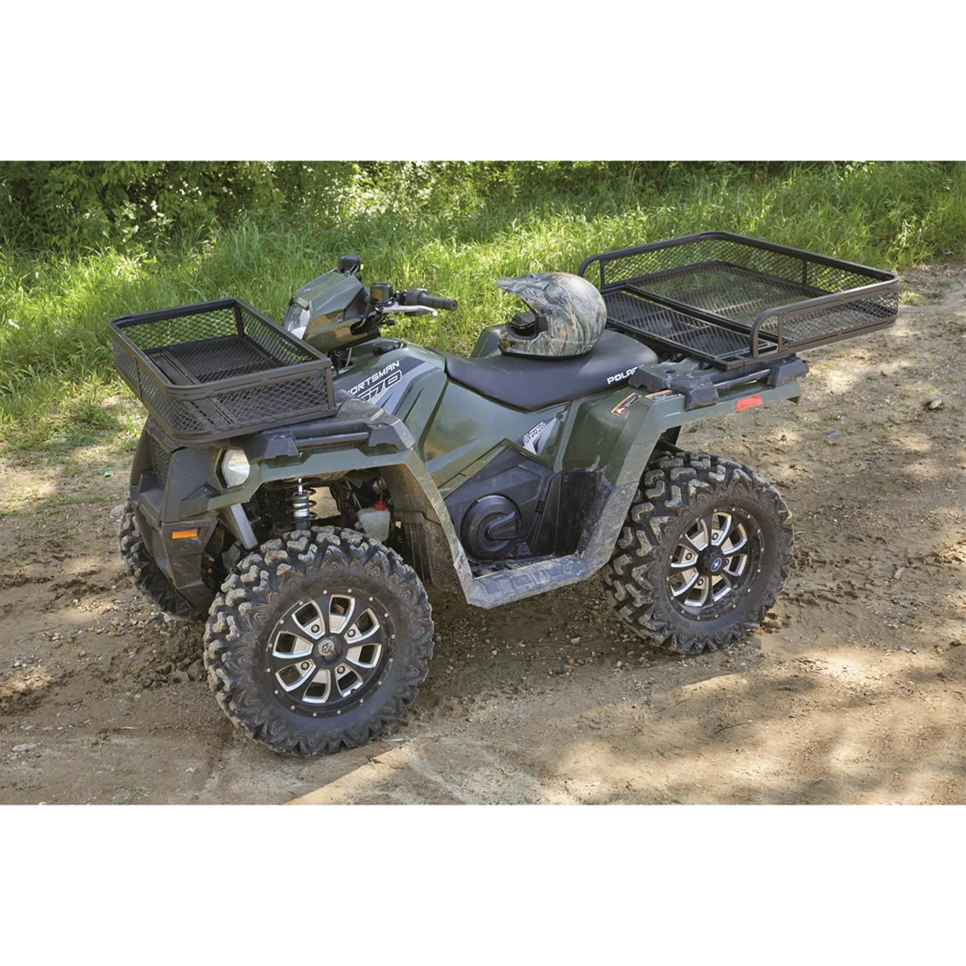 Guide Gear Universal ATV Front and Rear Cargo Basket Set, Luggage Carrier Racks, Heavy-Duty Steel Mesh, 2 Piece - John Pierce Auto Care