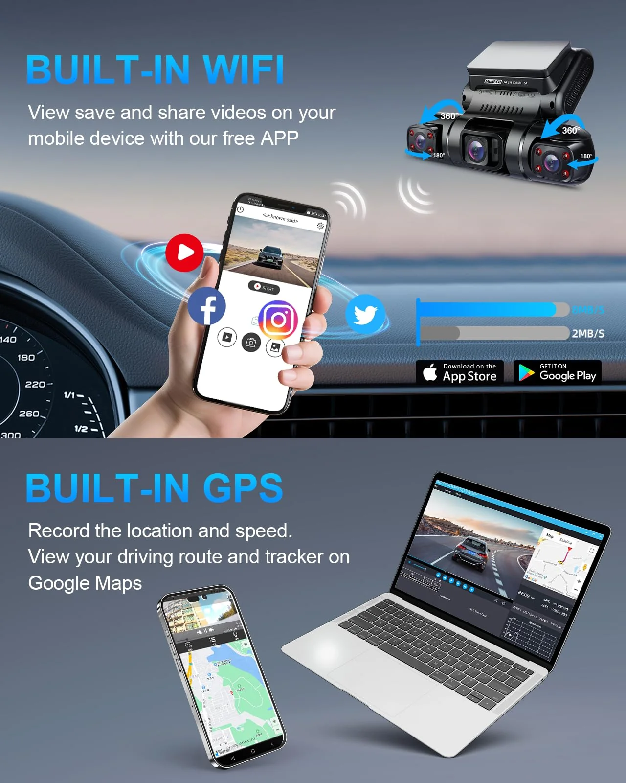 PRUVEEO 4-Channel Dash Cam, 1080P - John Pierce Auto Care