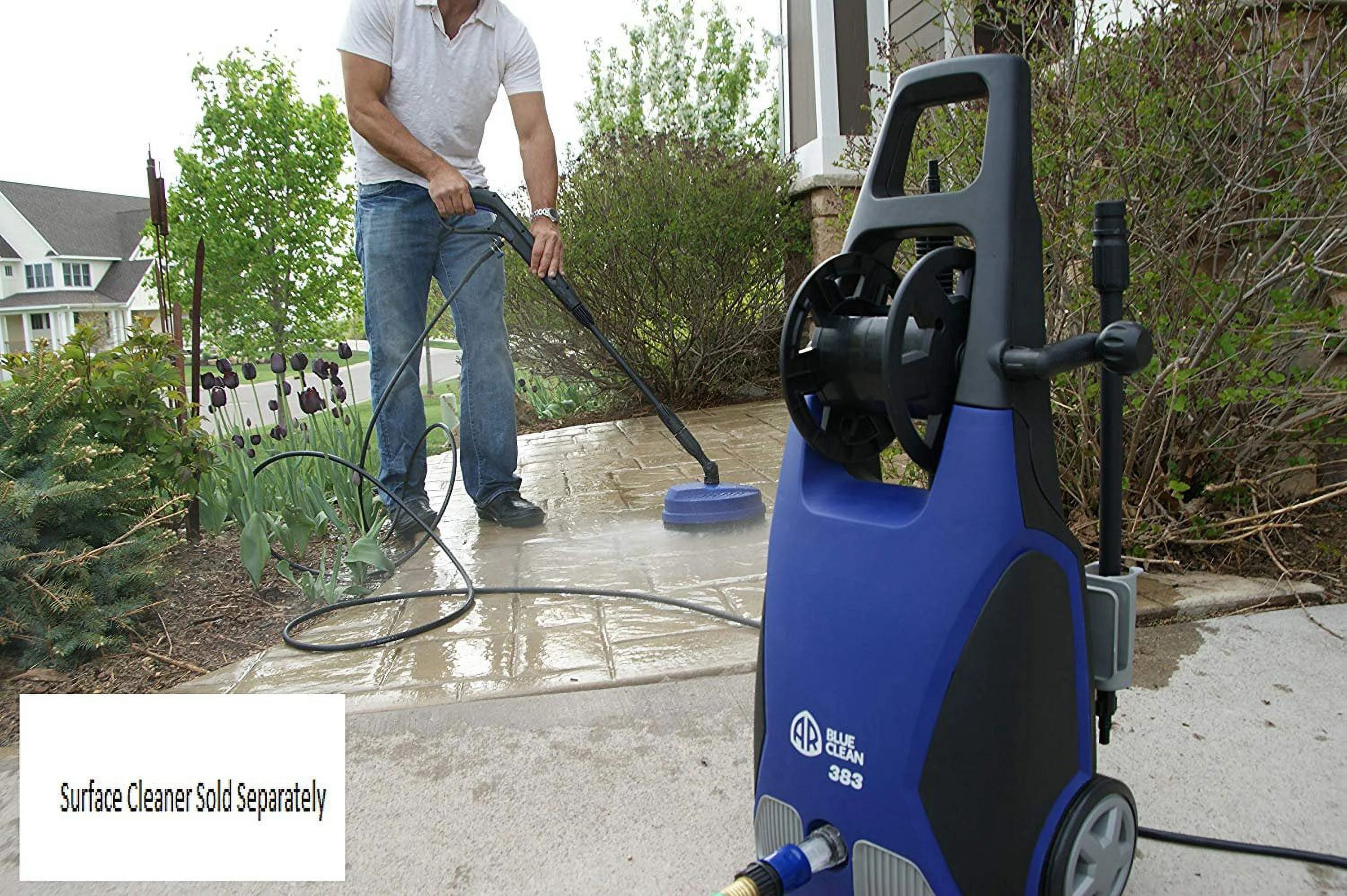 AR Blue Clean, AR383 1,900 PSI Electric Pressure Washer, Nozzles, Spray Gun, Wand, Detergent Bottle & Hose - John Pierce Auto Care