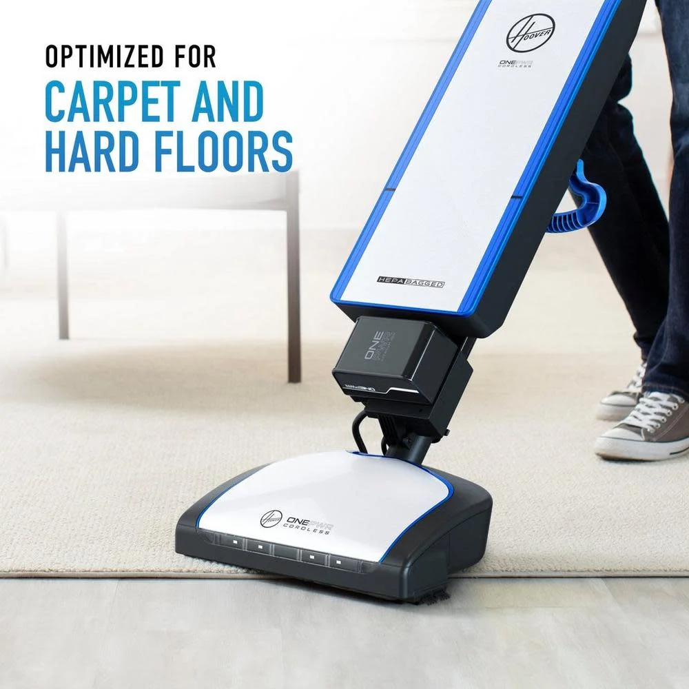 Hoover ONEPWR HEPA Cordless Bagged Upright Vacuum Cleaner, BH55500PC - John Pierce Auto Care