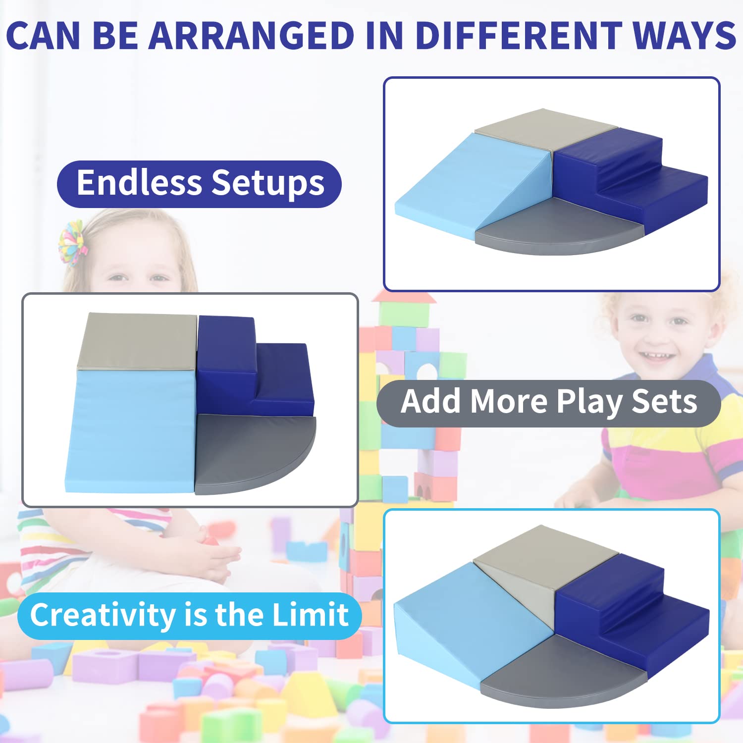4-Piece Polyurethane Foam Climbing Playset for Toddlers - John Pierce Auto Care