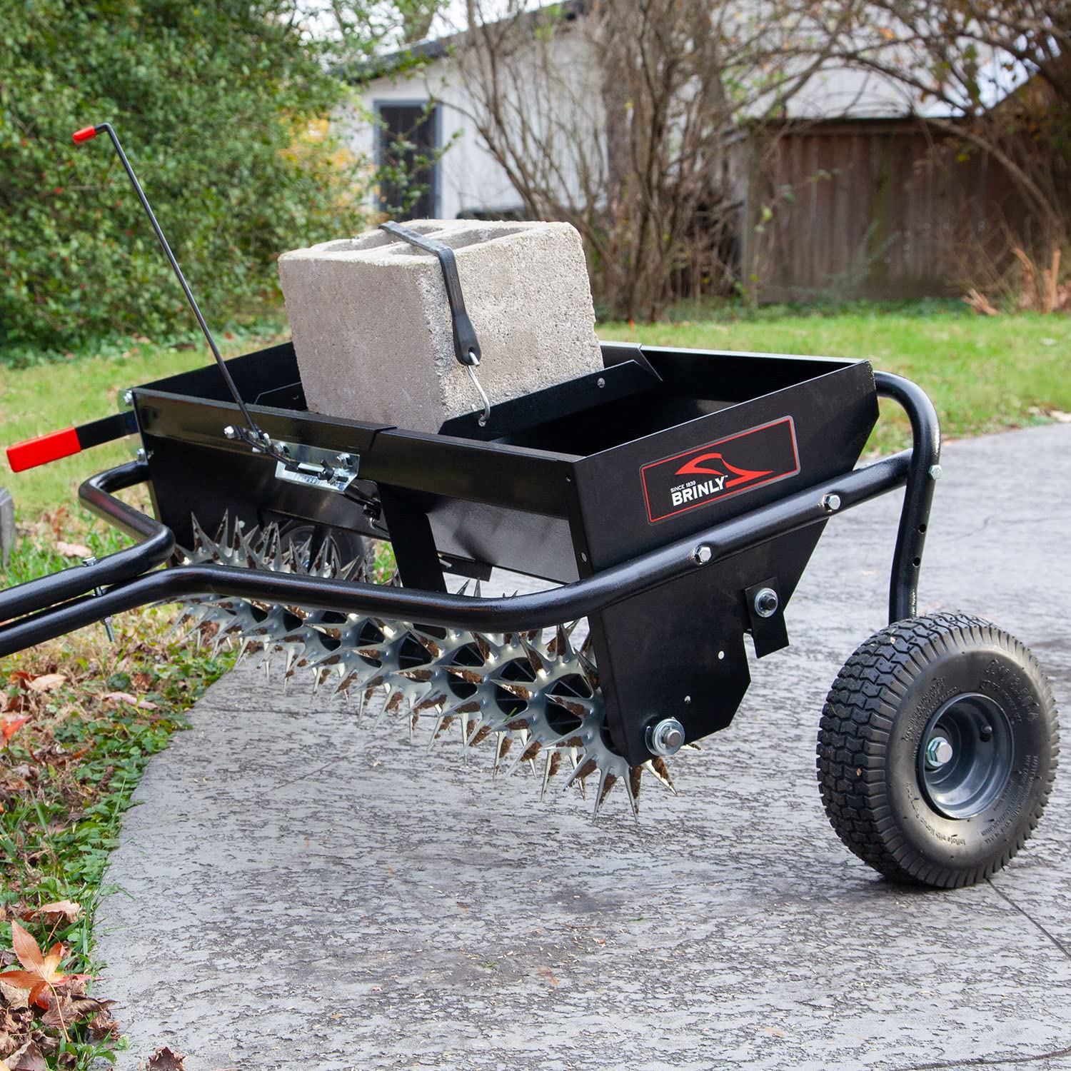 Brinly 40-Inch Combination Tow-Behind Aerator Spreader - John Pierce Auto Care