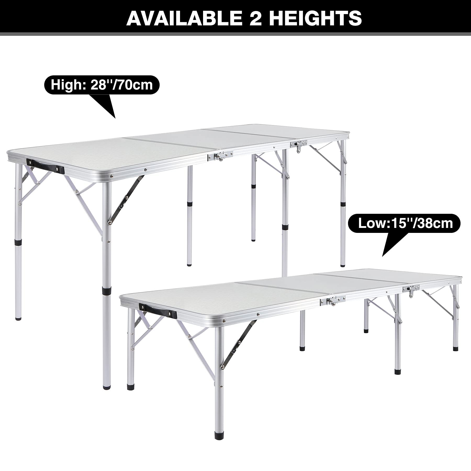 REDCAMP Portable Lightweight Tri-Fold Adjustable Camping Cot - John Pierce Auto Care