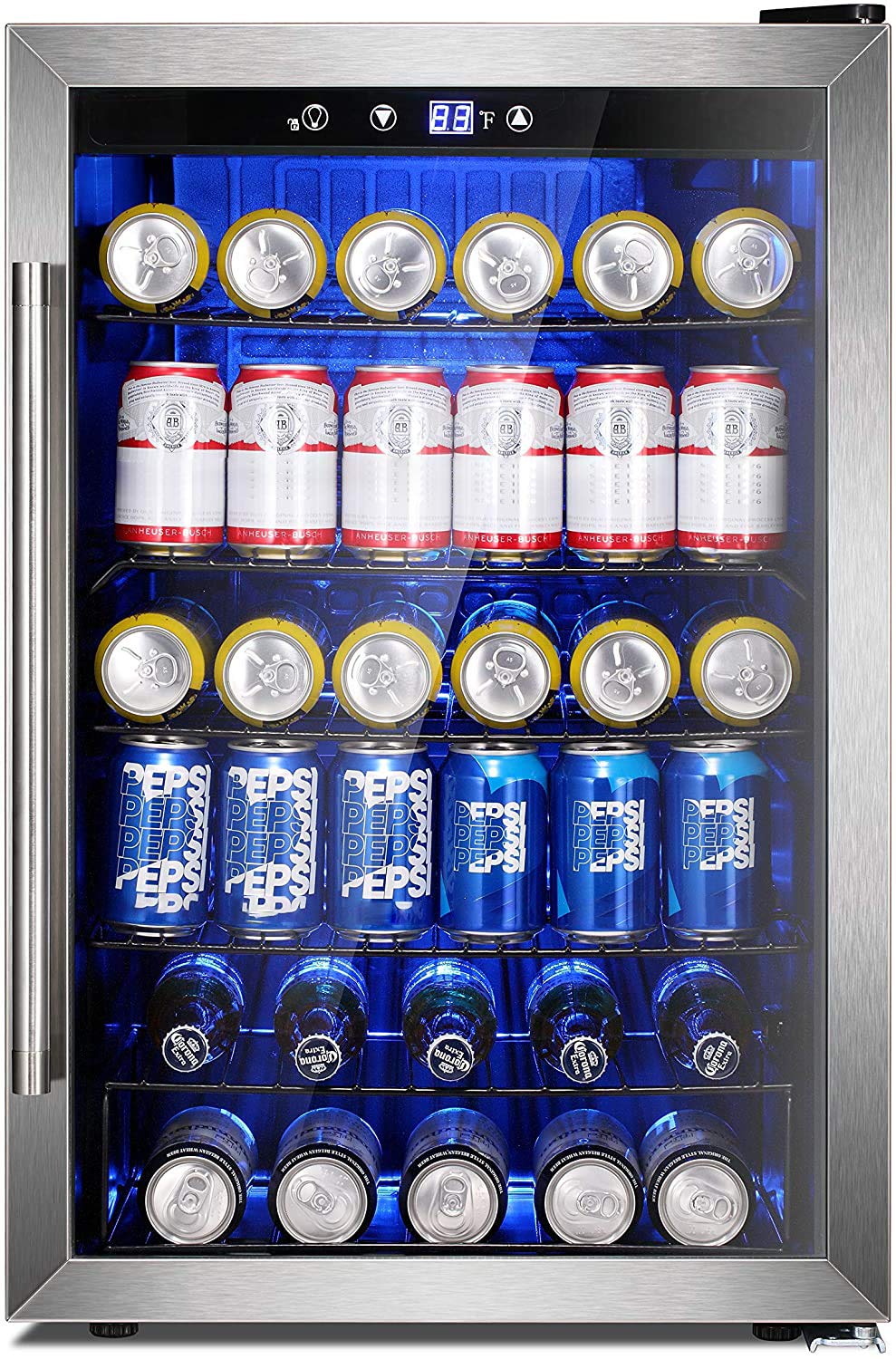 Antarctic Star 120-Can Stainless Steel Beverage Refrigerator - John Pierce Auto Care