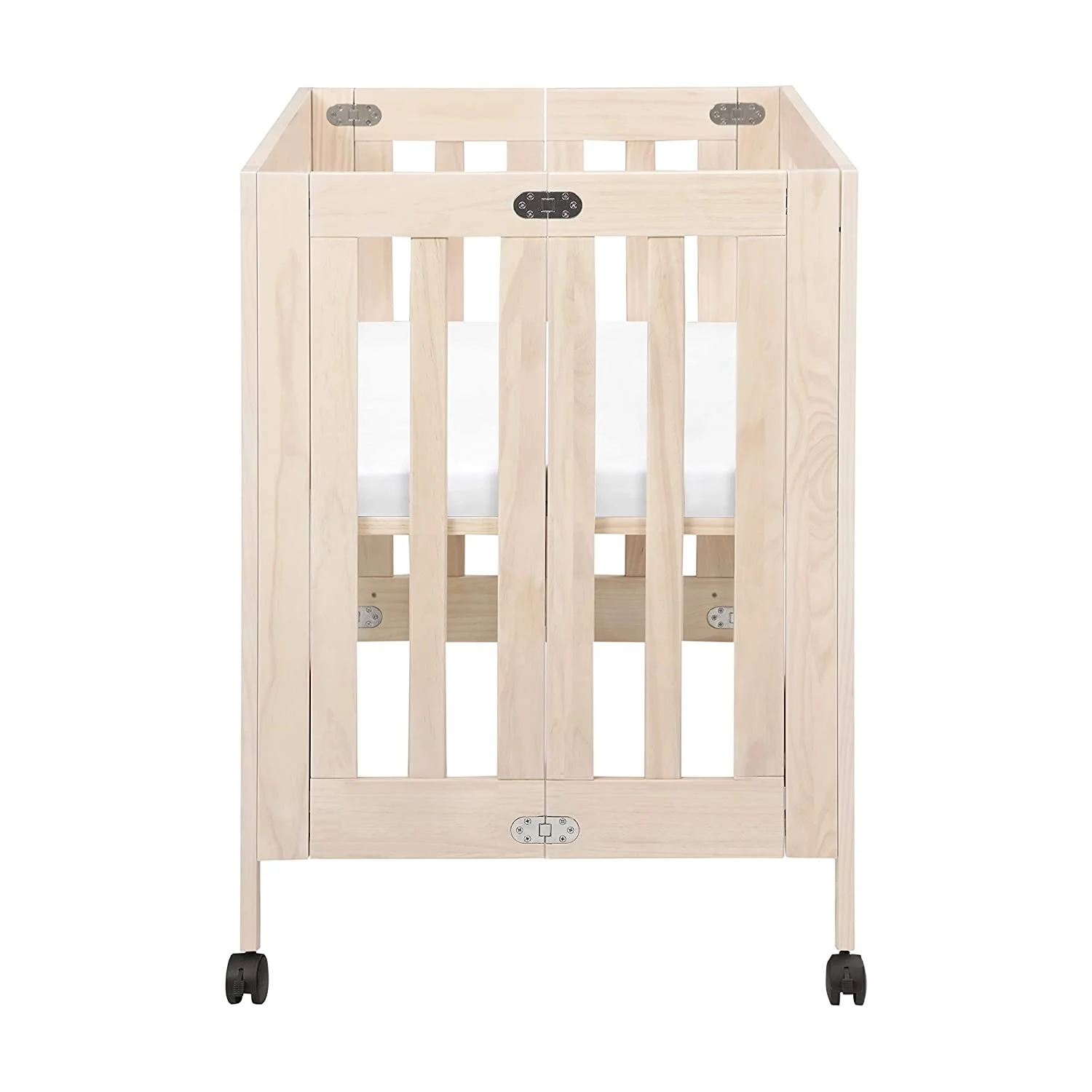 Babyletto Origami Mini Portable Crib Folding with Wheels in Honey, 2 Adjustable Mattress Positions, Greenguard Gold Certified - John Pierce Auto Care