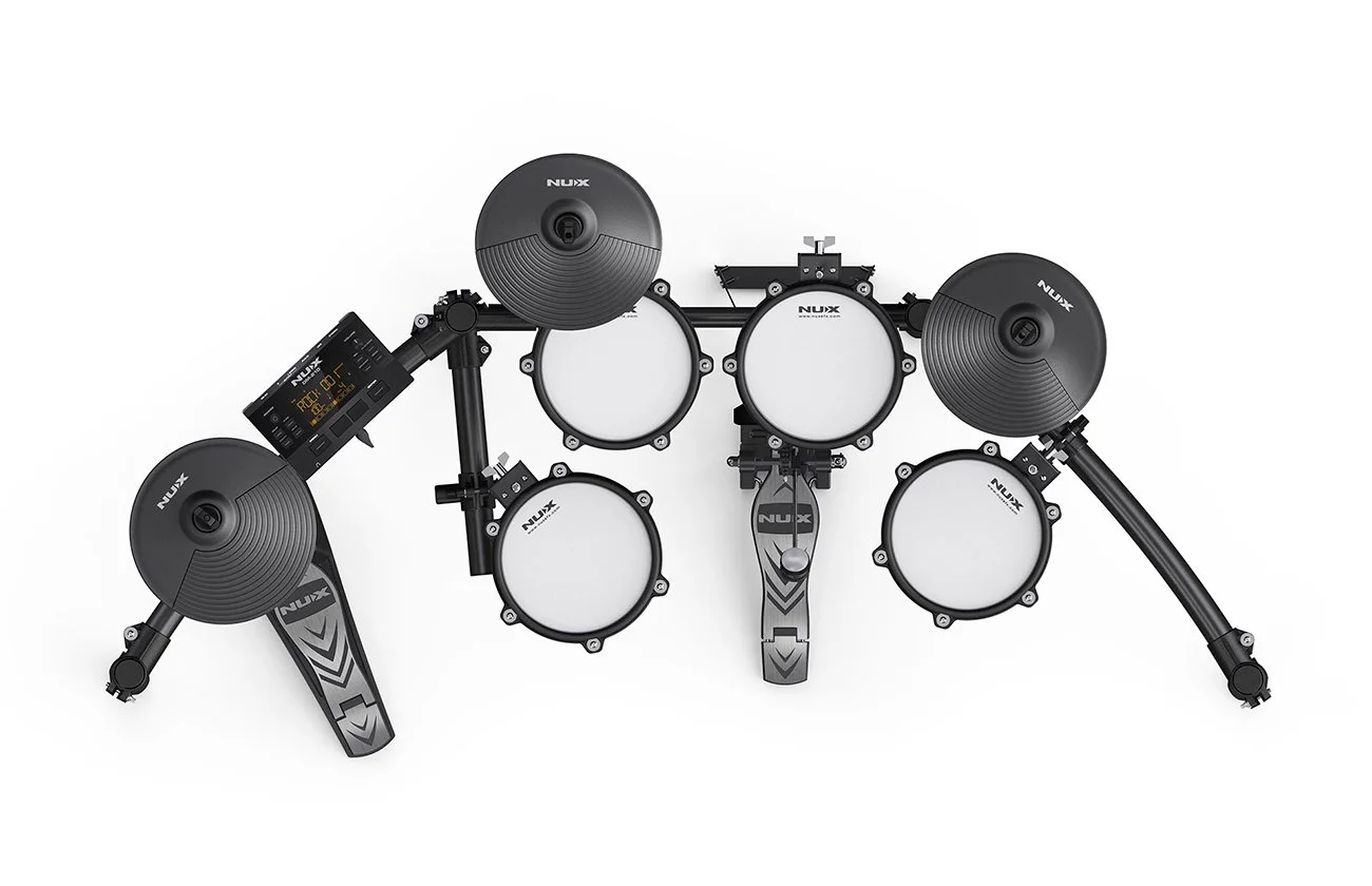 NUX Model DM-210 All Mesh Head Digital Electronic Drum Set, 8 Piece Kit - John Pierce Auto Care