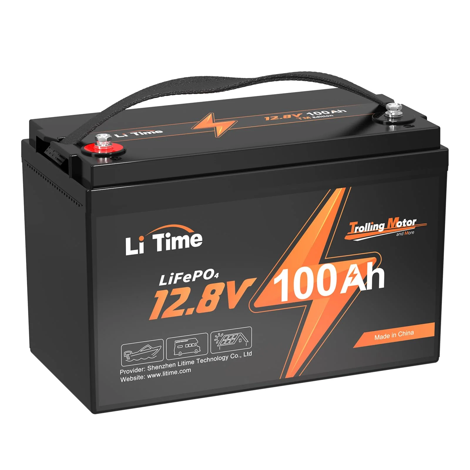 LiTime 12V 100Ah TM LiFePO4 Lithium Trolling Motor Battery - John Pierce Auto Care