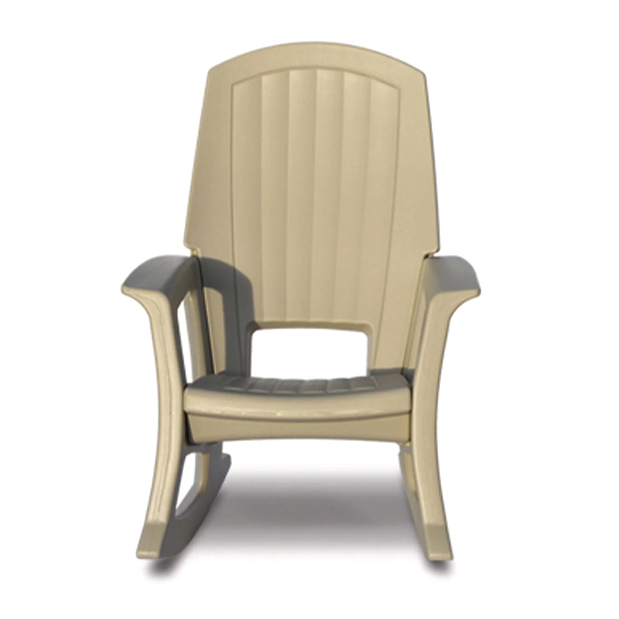 Semco Plastics Rockaway Heavy-Duty Outdoor Rocking Chair, Tan (4 Pack) - John Pierce Auto Care