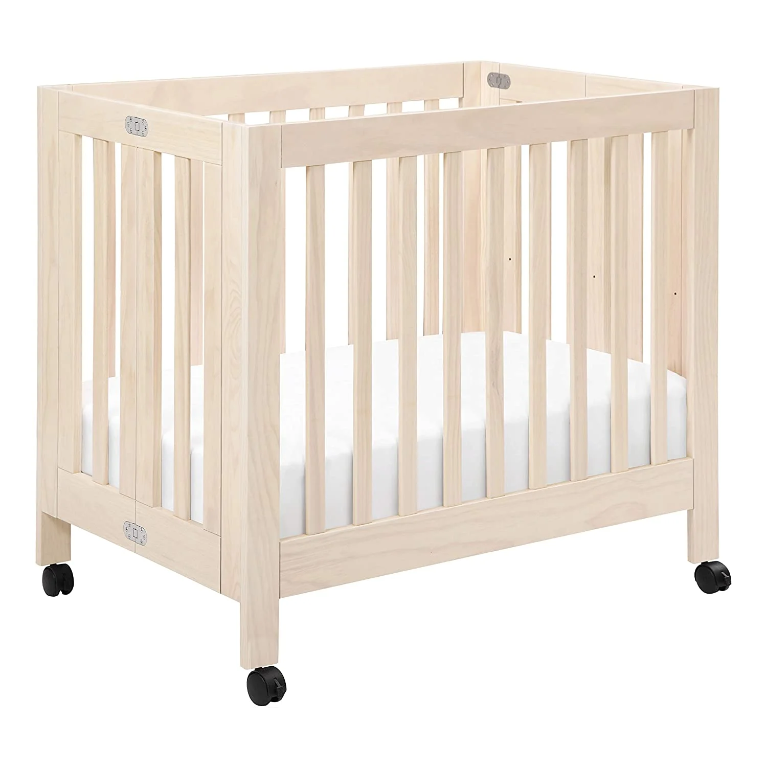Babyletto Origami Mini Portable Crib Folding with Wheels in Honey, 2 Adjustable Mattress Positions, Greenguard Gold Certified - John Pierce Auto Care