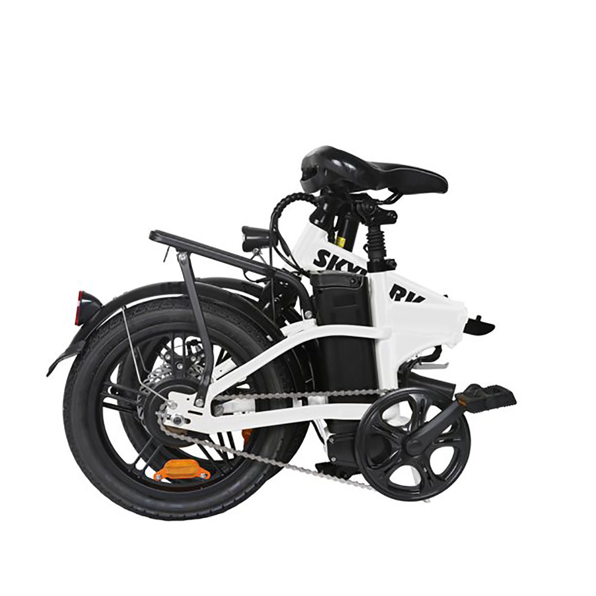 Nakto 16in SKYLARK White Folding City Electric Bicycle/Bike for Men & Women 350w Motor 36V 10Ah Long Lasting Lithium-Ion Battery - John Pierce Auto Care