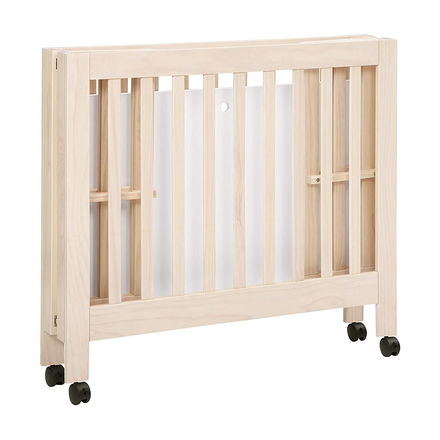 Babyletto Origami Mini Portable Crib Folding with Wheels in Honey, 2 Adjustable Mattress Positions, Greenguard Gold Certified - John Pierce Auto Care