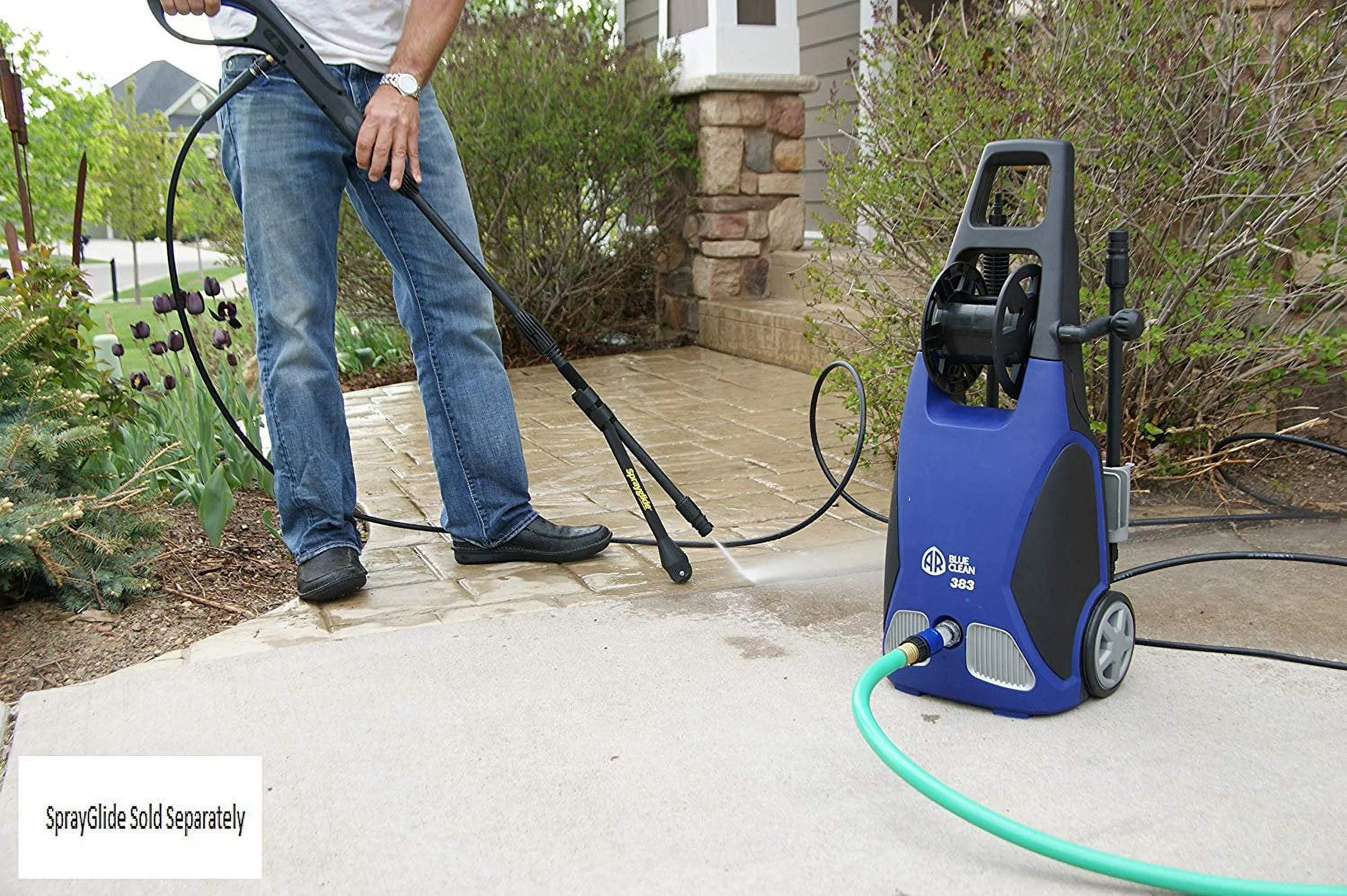 AR Blue Clean, AR383 1,900 PSI Electric Pressure Washer, Nozzles, Spray Gun, Wand, Detergent Bottle & Hose - John Pierce Auto Care