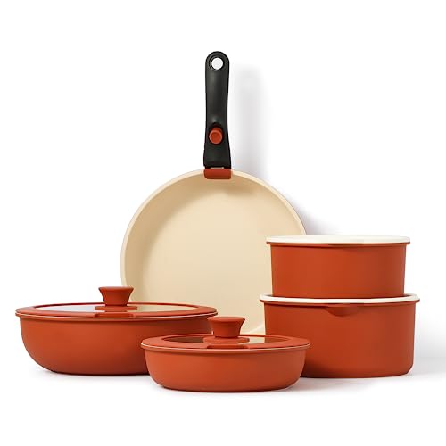 CAROTE 11-Piece Nonstick Cookware Set with Detachable Handle - John Pierce Auto Care