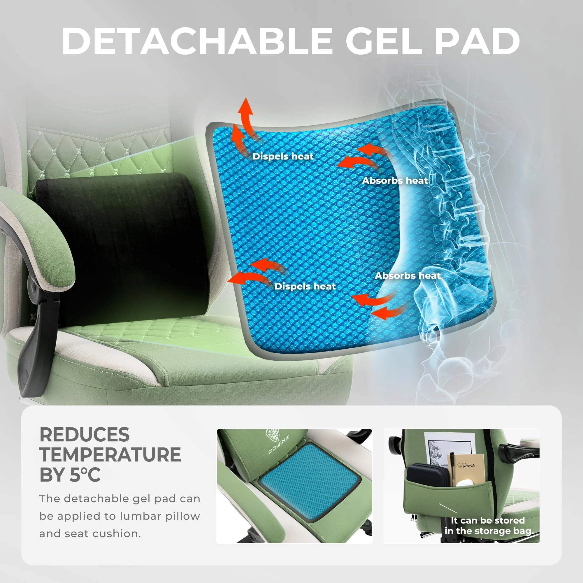Dowinx Gaming Chair with Breathable Fabric - John Pierce Auto Care