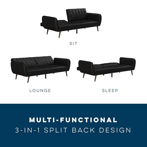 Novogratz Brittany Futon Convertible Leather - John Pierce Auto Care