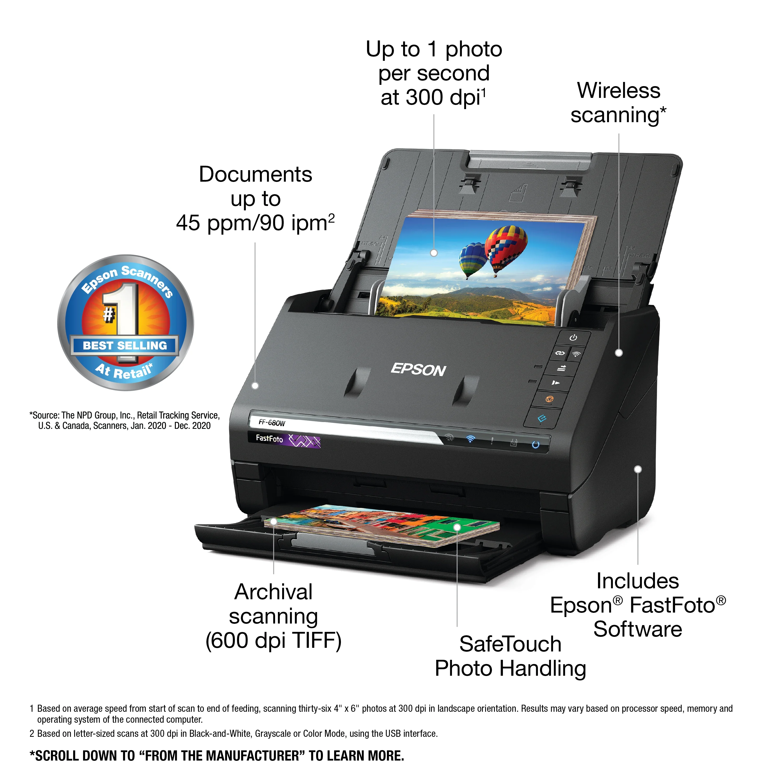Epson FastFoto FF-680W Wireless High-speed Photo and Document Scanning System - John Pierce Auto Care