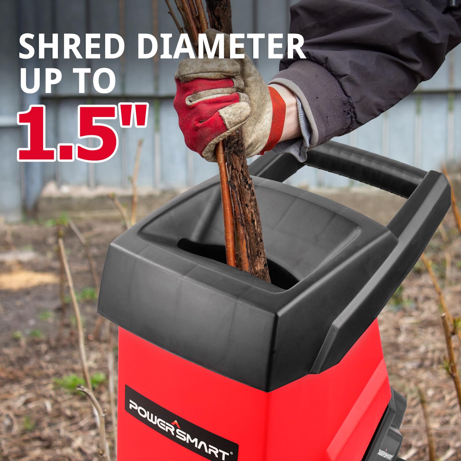 PowerSmart 15-Amp Electric Wood Chipper and Leaf Mulcher - John Pierce Auto Care